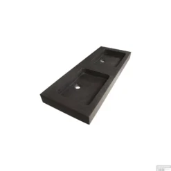 Wastafelblad Exclusive Line Black Spirit 120-2 Natuursteen 2 Kraangaten