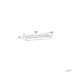 Wastafelblad Exclusive Line Black Spirit 120-2 Natuursteen 2 Kraangaten -Goedkope Stijl Baden Winkel wastafelblad exclusive line 120 2 black spirit tech 1