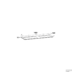 Wastafelblad Exclusive Line 140-2 Furiosa Glanzend 2 Kraangaten -Goedkope Stijl Baden Winkel wastafelblad exclusive line 140 2 furiosa tech 3