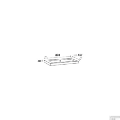 Wastafelblad Exclusive Line Foggia 80 0 Kraangaten -Goedkope Stijl Baden Winkel wastafelblad exclusive line foggia 80 tech