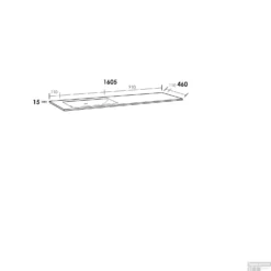 Wastafelblad Exclusive Line Furiosa Mat 160-2 Links 0 Kraangaten -Goedkope Stijl Baden Winkel wastafelblad exclusive line furiosa 160 2 links tech