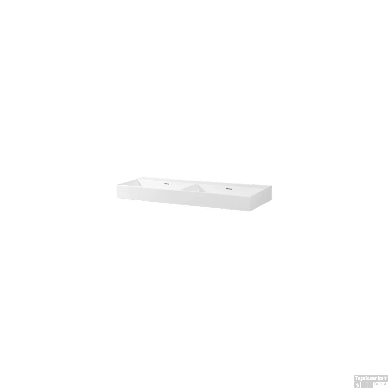 Wastafelblad Exclusive Line 120-2 Legend 0 Kraangaten Wit 4 Wastafelblad Exclusive Line 120-2 Legend 0 Kraangaten Wit - Afbeelding 2