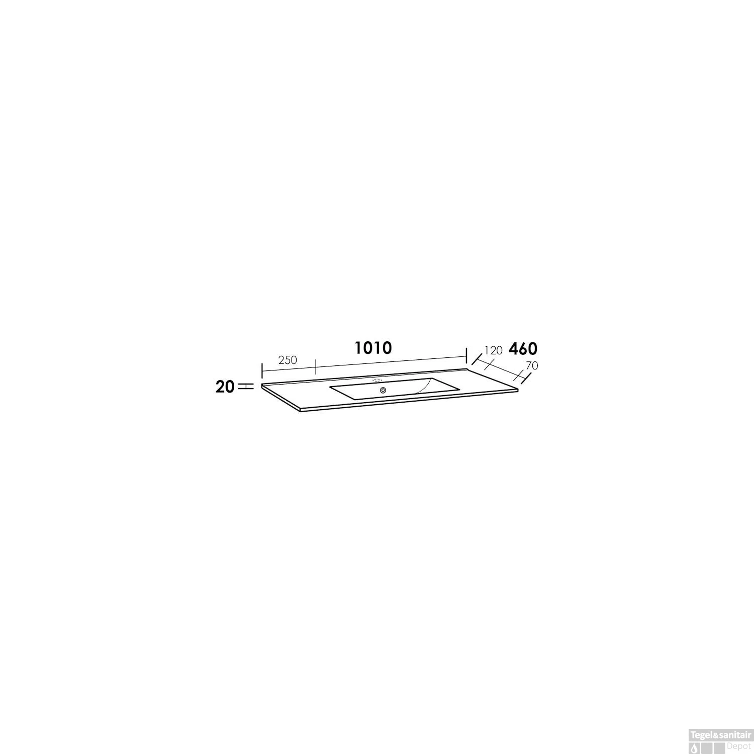 Wastafelblad Keramiek Empoli 100 1 Kraangat 10 Wastafelblad Keramiek Empoli 100 1 Kraangat - Afbeelding 8