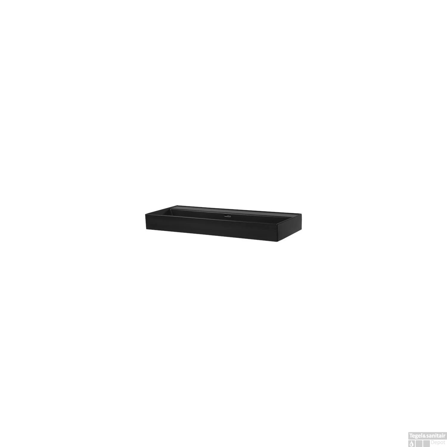 Wastafelblad Legend 100 0 Kraangaten Mat Zwart 4 Wastafelblad Legend 100 0 Kraangaten Mat Zwart - Afbeelding 2