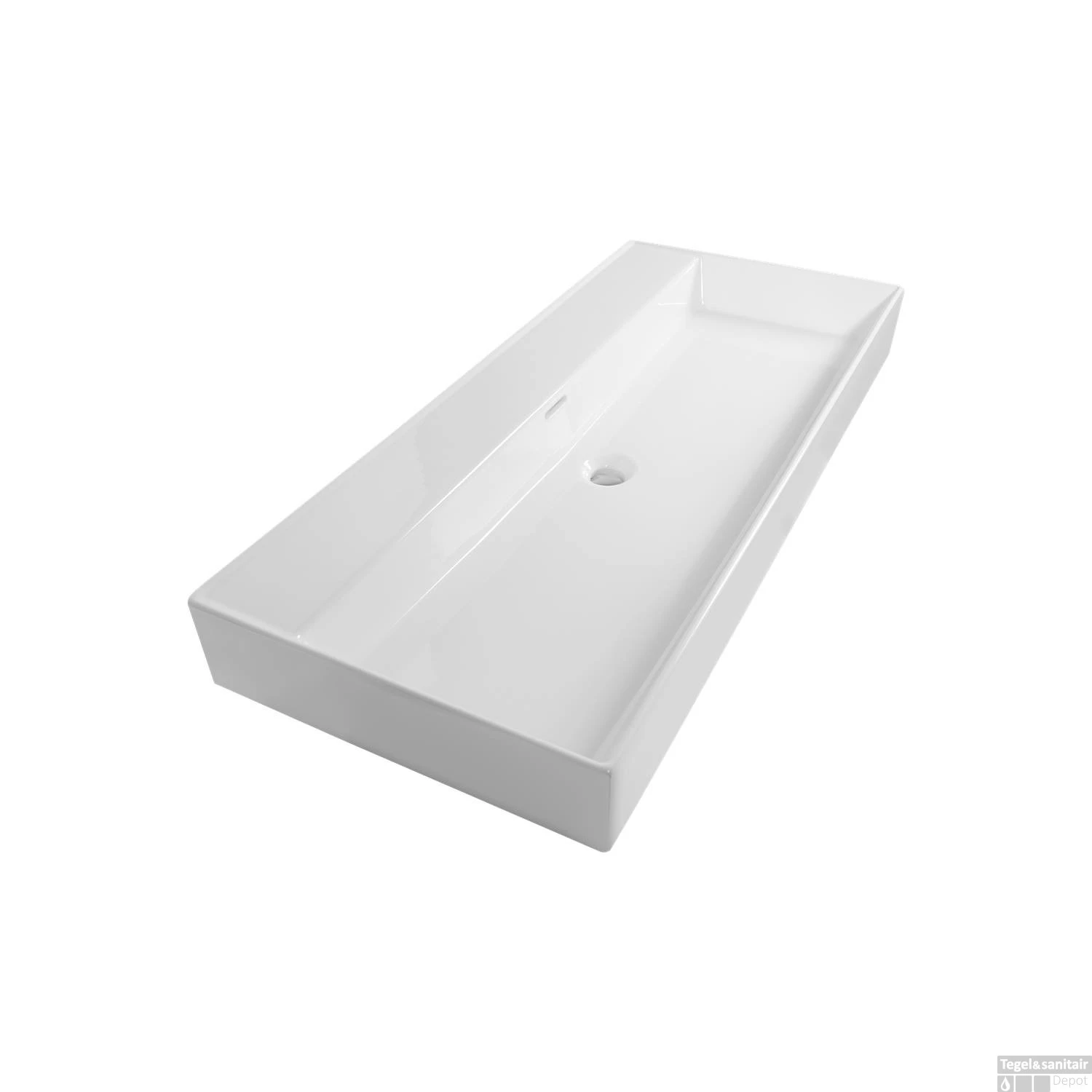 Wastafelblad Legend 100 1 Kraangat Wit 3 Wastafelblad Legend 100 1 Kraangat Wit