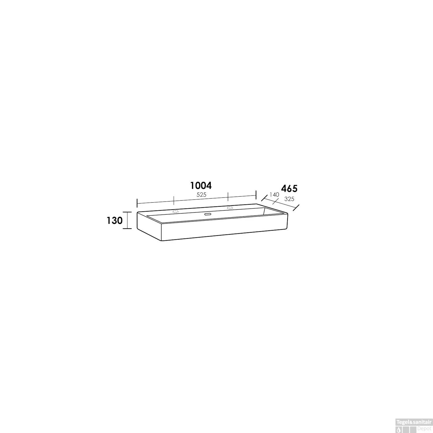 Wastafelblad Legend 100 1 Kraangat Wit 5 Wastafelblad Legend 100 1 Kraangat Wit - Afbeelding 3