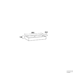 Wastafelblad Legend 80 1 Kraangat Wit -Goedkope Stijl Baden Winkel wastafelblad legend 80 tech 1