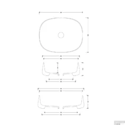 Waskom Opbouw Sapho Jumper Ovaal 50x40x13 Keramiek Wit -Goedkope Stijl Baden Winkel wh071 waskom opbouw sapho jumper ovaal 50x40x13 keramiek wit 2