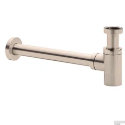 Wiesbaden Luxe Bekersifon Compact Rond Incl Muurbuis En Rozet. Inox/RVS