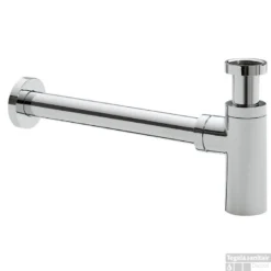 Wiesbaden Luxe Bekersifon Rond Incl Muurbuis En Rozet. Chroom