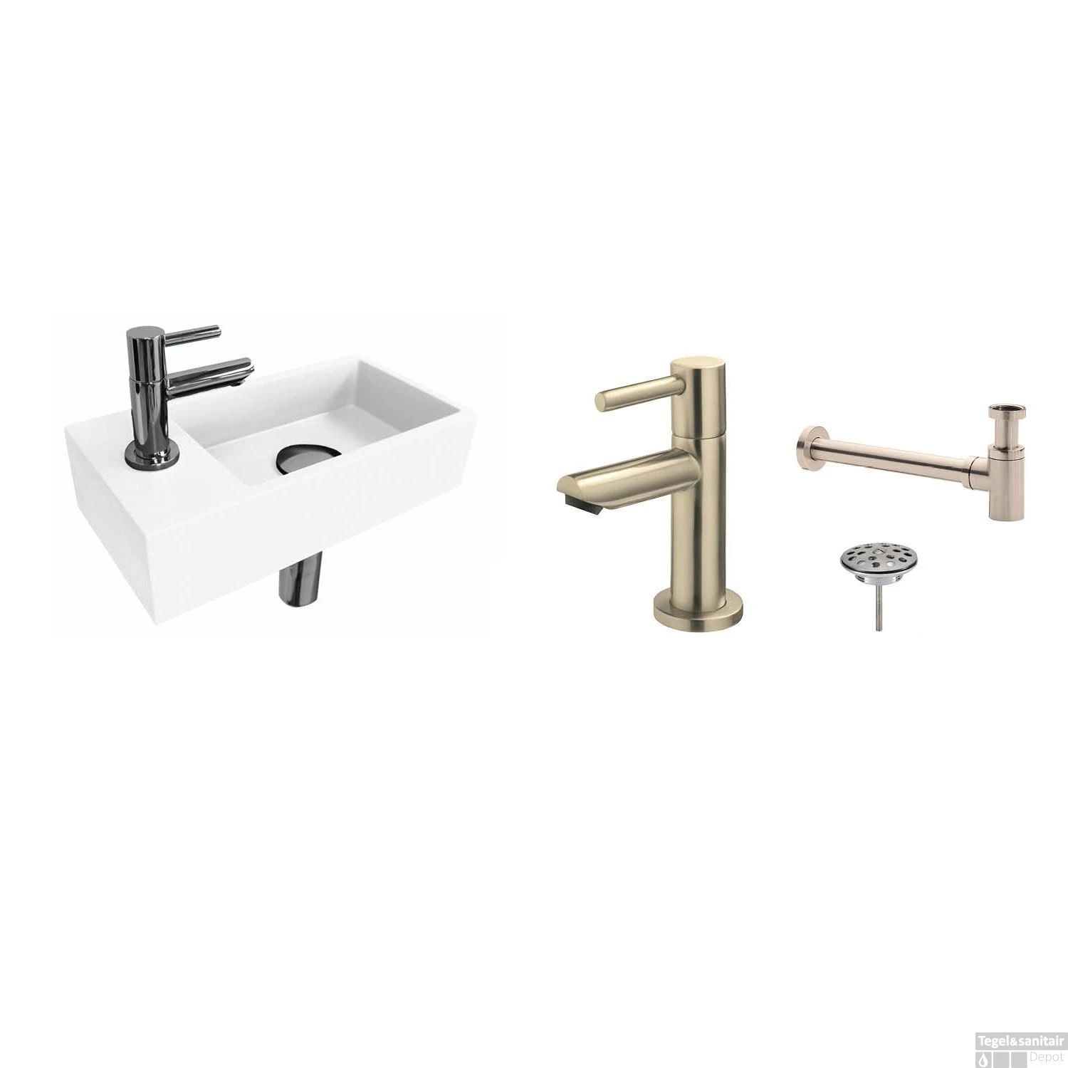 FonteinPack Ink Versus Links Glans Wit RVS (Keuze Uit 8 Kranen) 8 FonteinPack Ink Versus Links Glans Wit RVS (Keuze Uit 8 Kranen) - Afbeelding 6