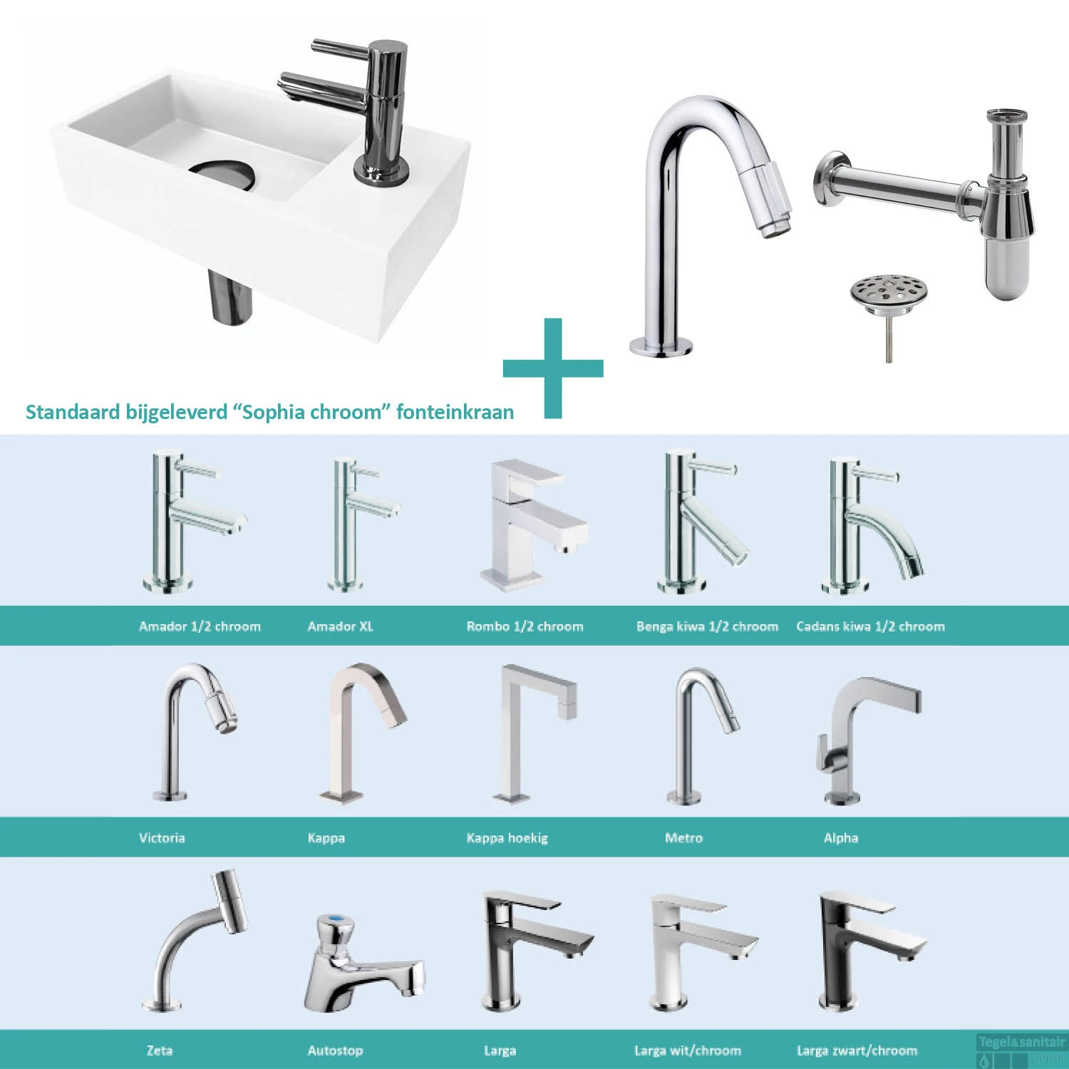 FonteinPack Ink Versus Rechts Mat Wit Chroom (Keuze Uit 20 Kranen) 3 FonteinPack Ink Versus Rechts Mat Wit Chroom (Keuze Uit 20 Kranen)