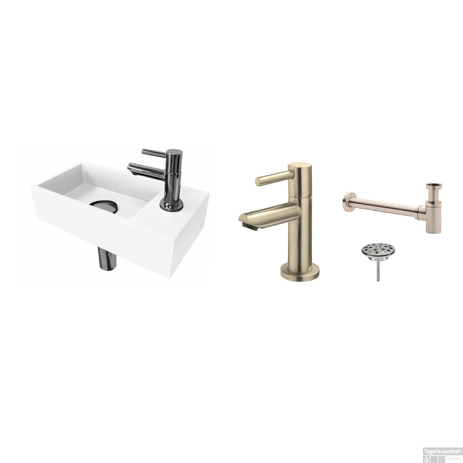 FonteinPack Ink Versus Rechts Mat Wit RVS (Keuze Uit 8 Kranen) 8 FonteinPack Ink Versus Rechts Mat Wit RVS (Keuze Uit 8 Kranen) - Afbeelding 6