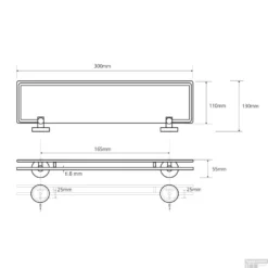 Glazen Planchet Sapho X-Round 30x5.5 Cm Met Rails Chroom -Goedkope Stijl Baden Winkel xr607 glazen planchet sapho x round 30x5.5 cm met rails chroom 1