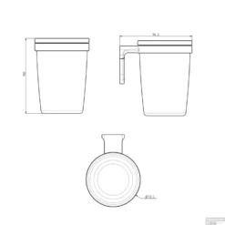 Tandenborstelhouder Sapho Zero Hangend Chroom / ABS -Goedkope Stijl Baden Winkel ze004 tandenborstelhouder sapho zero hangend chroom abs 2