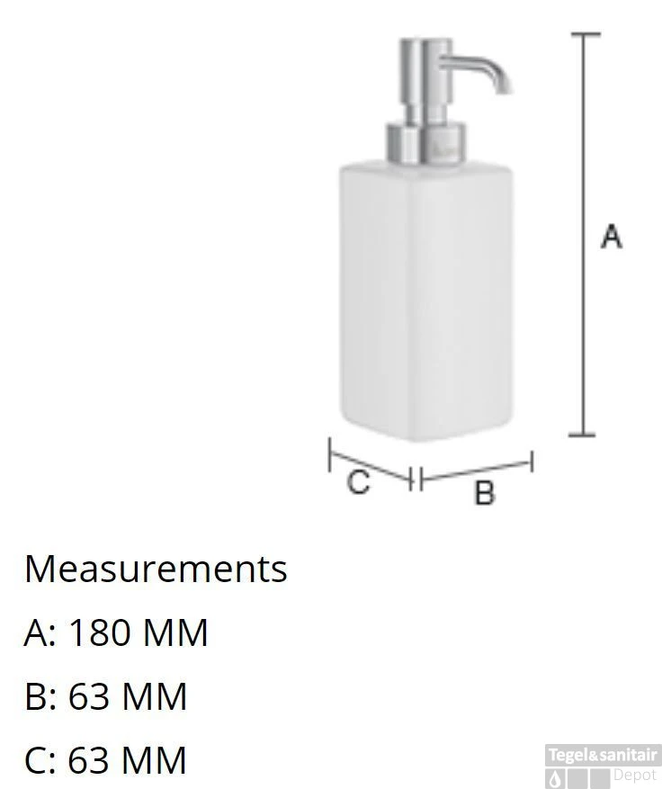 Zeepdispenser Smedbo Ice Vrijstaand Mat Glas 6.3x6.3x18 Cm Chroom 4 Zeepdispenser Smedbo Ice Vrijstaand Mat Glas 6.3x6.3x18 Cm Chroom - Afbeelding 2