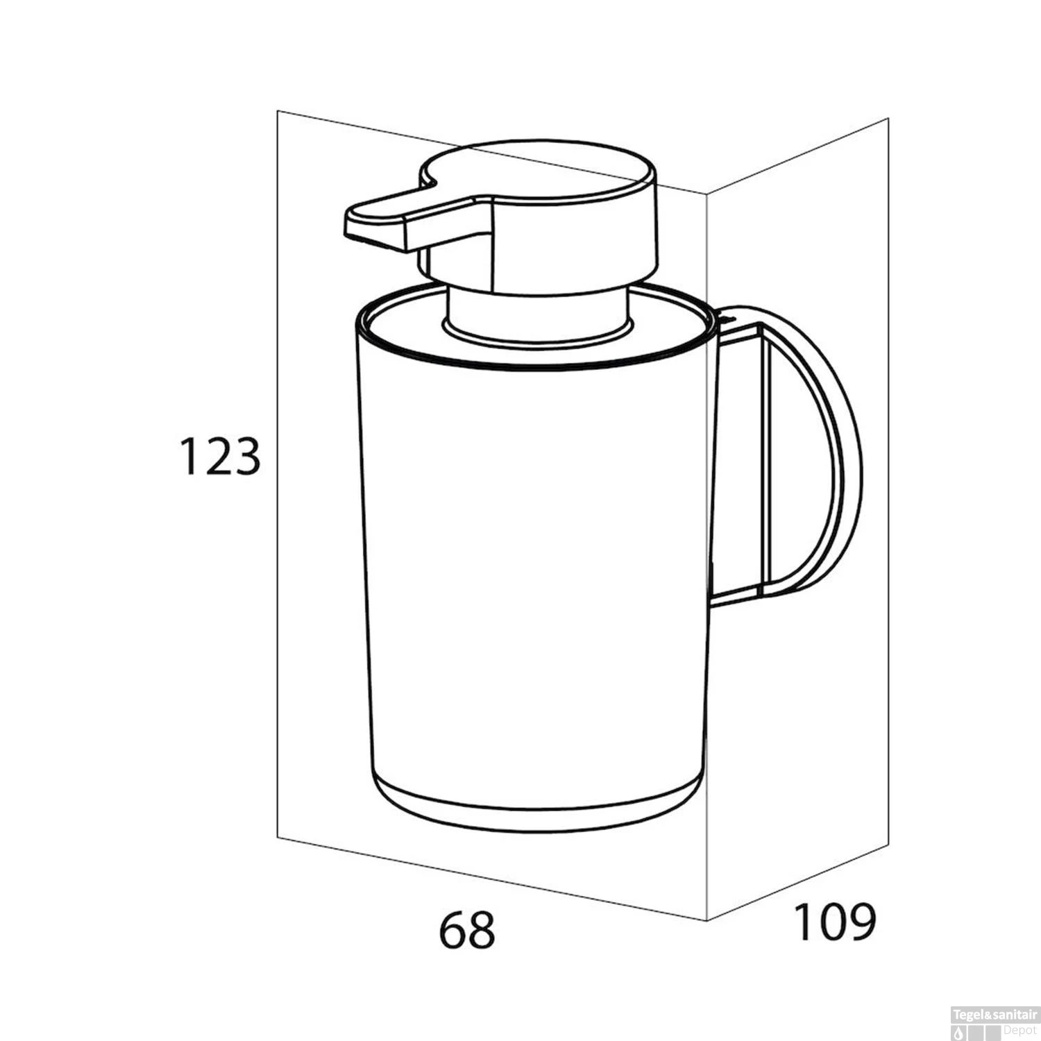 Zeepdispenser Tiger Tune Met Geborsteld Messing Ophang Mat Zwart 8 Zeepdispenser Tiger Tune Met Geborsteld Messing Ophang Mat Zwart - Afbeelding 6