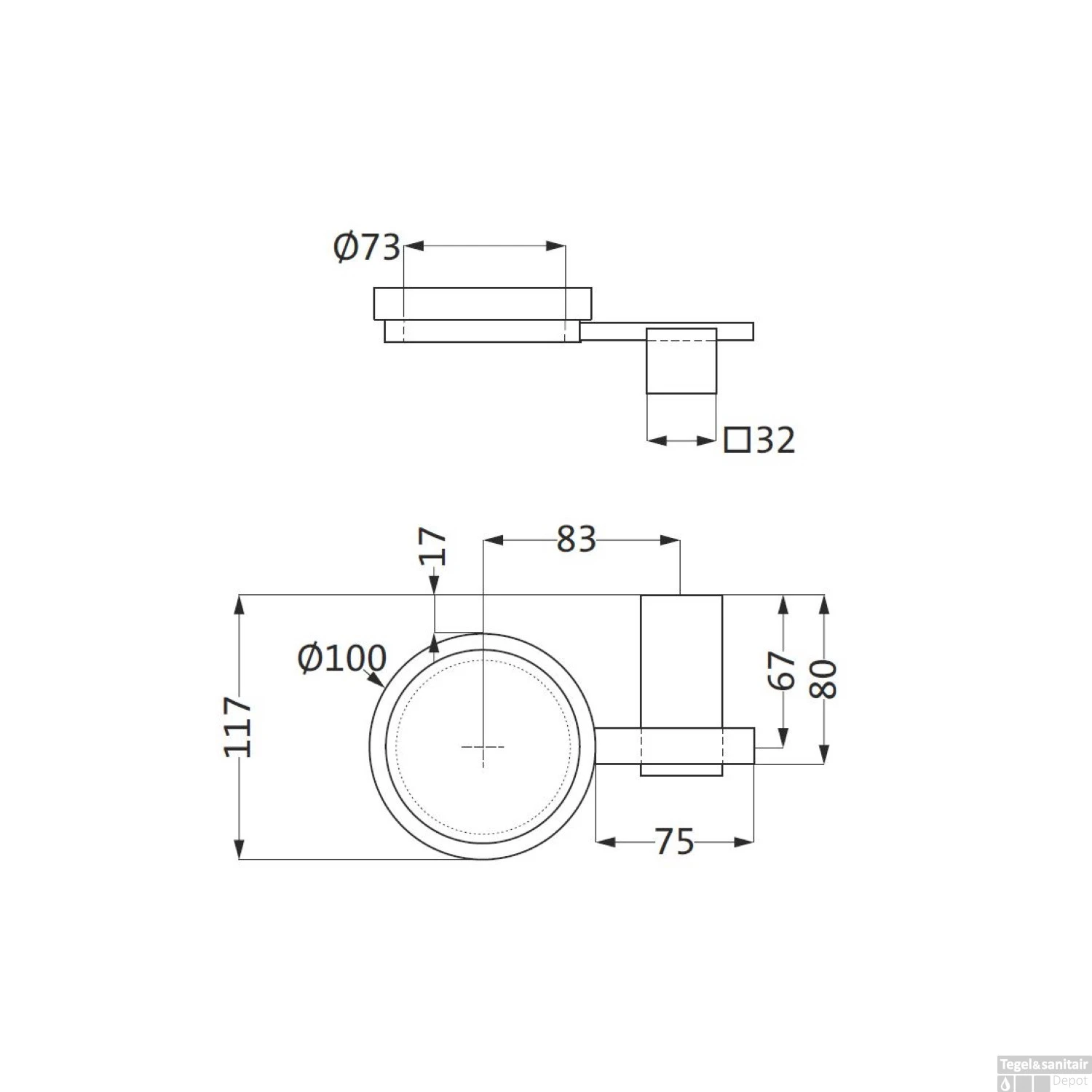 Zeepschaal Herzbach Pixa Wandbevestiging Melkglas Verchroomd Messing 4 Zeepschaal Herzbach Pixa Wandbevestiging Melkglas Verchroomd Messing - Afbeelding 2