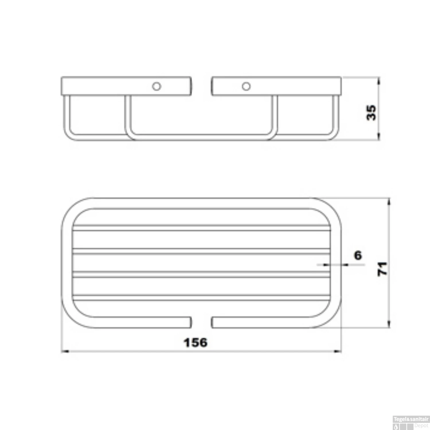 Zeepschaal Plieger Uni 15,5x7x3,5cm Zwart 4 Zeepschaal Plieger Uni 15,5x7x3,5cm Zwart - Afbeelding 2